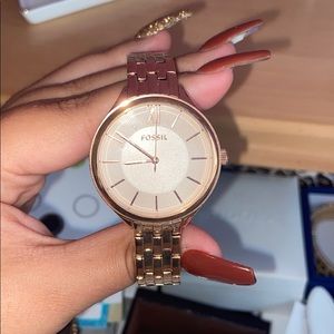 Fossil rose gold watch